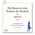 250th birthday of Friedrich von Schiller  - Germany / Federal Republic of Germany 2009 - 145 Euro Cent