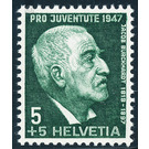 50th anniversary of death  - Switzerland 1947 - 5 Rappen