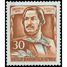 60th anniversary of death of Friedrich Engels  - Germany / German Democratic Republic 1955 - 30 Pfennig