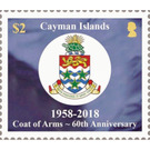 60th Anniversary of the Cayman Islands Coat of Arms - Caribbean / Cayman Islands 2018 - 2