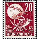 75 years  - Germany / Western occupation zones / Rheinland-Pfalz 1949 - 20 Pfennig