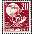 75 years  - Germany / Western occupation zones / Rheinland-Pfalz 1949 - 20 Pfennig