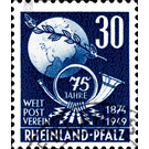 75 years  - Germany / Western occupation zones / Rheinland-Pfalz 1949 - 30 Pfennig