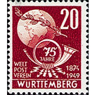 75 years  - Germany / Western occupation zones / Württemberg-Hohenzollern 1949 - 20 Pfennig