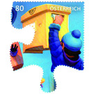 A letter's journey (2) - Series: comic stamps jigsaw  - Austria / II. Republic of Austria 2019 - 80 Euro Cent