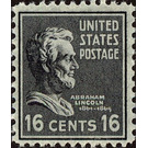 Abraham Lincoln (1809-1865), 16th President of the U.S.A. - United States of America 1938