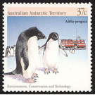 Adelie Penguin (Pygoscelis adeliae), Crawler Vehicle - Australian Antarctic Territory 1988 - 37