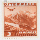 Airplane over landscape  - Austria / I. Republic of Austria 1935 - 3 Shilling