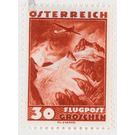 Airplane over landscape  - Austria / I. Republic of Austria 1935 - 30 Groschen