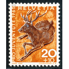 Animals - deer  - Switzerland 1965 - 20 Rappen