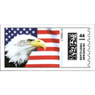 Bald Eagle (Haliaeetus leucocephalus) and Flag - United States of America 2009