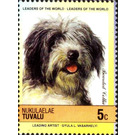 Bearded Collie (Canis lupus familiaris) - Polynesia / Tuvalu, Nukulaelae 1985