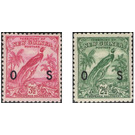 Bird of Paradise Definitives "Official" Overprint - Melanesia / New Guinea 1934 Set