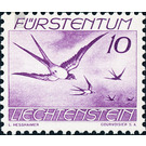 birds  - Liechtenstein 1939 - 10 Rappen