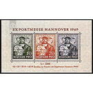 Block edition export fair Hannover  - Germany / Western occupation zones / American zone 1949