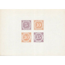 block of four-Numeral in square - Germany / Old German States / Thurn und Taxis 1965