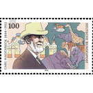 block stamp: 150th birthday of Carl Hagenbeck;150 years of the Berlin Zoo  - Germany / Federal Republic of Germany 1994 - 100 Pfennig