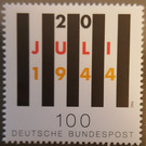 block stamp: 50th anniversary of the assassination attempt on adolf hitler on july 20, 1944  - Germany / Federal Republic of Germany 1994 - 100 Pfennig