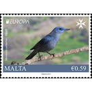 Blue Rock Thrush (Monticola solitarius) - Malta 2019 - 0.59