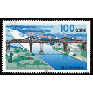 Bridge series: Railroad bridge Rendsburg  - Germany / Federal Republic of Germany 2001 - 110 Pfennig