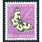 butterfly  - Switzerland 1952 - 20 Rappen