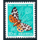 butterfly  - Switzerland 1954 - 10 Rappen