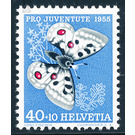 butterfly  - Switzerland 1955 - 40 Rappen