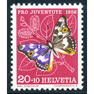 butterfly  - Switzerland 1956 - 20 Rappen