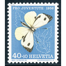 butterfly  - Switzerland 1956 - 40 Rappen