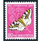 butterfly  - Switzerland 1957 - 20 Rappen