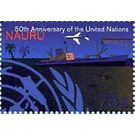 Canoe, Birds, Part of the UN Logo - Micronesia / Nauru 1995 - 75