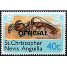 Carribean Spiny Lobster, overprint "OFFICIAL" - Caribbean / Saint Kitts and Nevis 1980 - 40