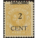 CENT. Type I on Memeledition - Germany / Old German States / Memel Territory 1923 - 2