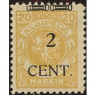 CENT. Type I on Memeledition - Germany / Old German States / Memel Territory 1923 - 2