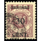 CENT. Type I on Memeledition - Germany / Old German States / Memel Territory 1923 - 30