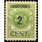 CENT. Type II on Memeledition - Germany / Old German States / Memel Territory 1923 - 2