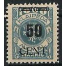 CENT. Type II on Memeledition - Germany / Old German States / Memel Territory 1923 - 50