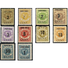 CENT. Type II on Memeledition - Germany / Old German States / Memel Territory 1923 Set