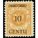 "Centu" on Memeledition - Germany / Old German States / Memel Territory 1923 - 10