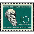 Charles Robert Darwin and Carl Linnaeus  - Germany / German Democratic Republic 1958 - 10 Pfennig
