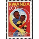 Children, hand, red ribbon - East Africa / Rwanda 2003 - 200