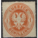 Coat of arms in oval - Germany / Old German States / Lübeck 1863 - 1