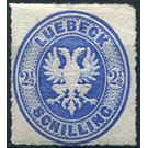Coat of arms in oval - Germany / Old German States / Lübeck 1863