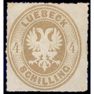 Coat of arms in oval - Germany / Old German States / Lübeck 1863 - 4