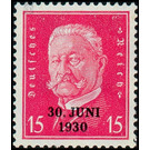 Commemorative stamp series  - Germany / Deutsches Reich 1930 - 15 Reichspfennig