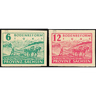 Commemorative stamp series  - Germany / Sovj. occupation zones / Province of Saxony 1945 Set