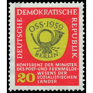 Conference of the Ministers of the Post and Telecommunications of the Socialist States (OSS) Berlin  - Germany / German Democratic Republic 1959 - 20 Pfennig