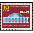 Congress of the International Organization of Journalists  - Germany / German Democratic Republic 1966 - 10 Pfennig