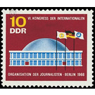 Congress of the International Organization of Journalists  - Germany / German Democratic Republic 1966 - 10 Pfennig