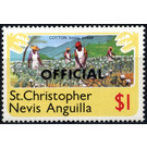 Cotton pickers, overprint "OFFICIAL" - Caribbean / Saint Kitts and Nevis 1980 - 1